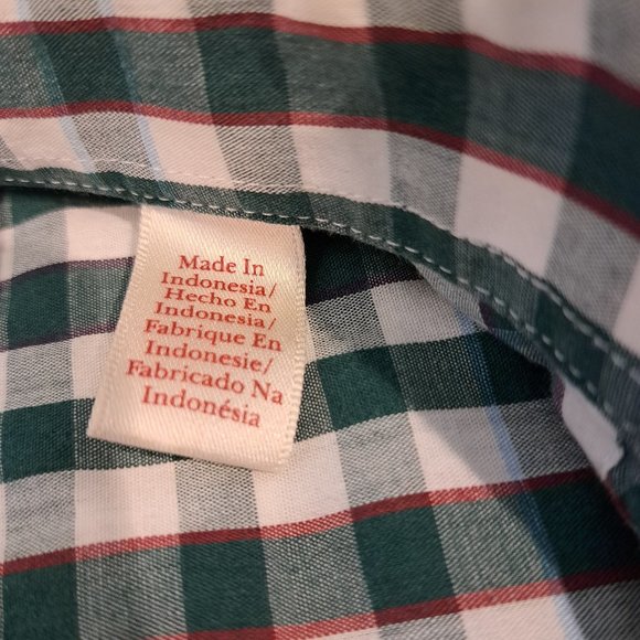 Original Penguin men's medium classic fit long sleeve button down plaid shirt - Picture 6 of 11